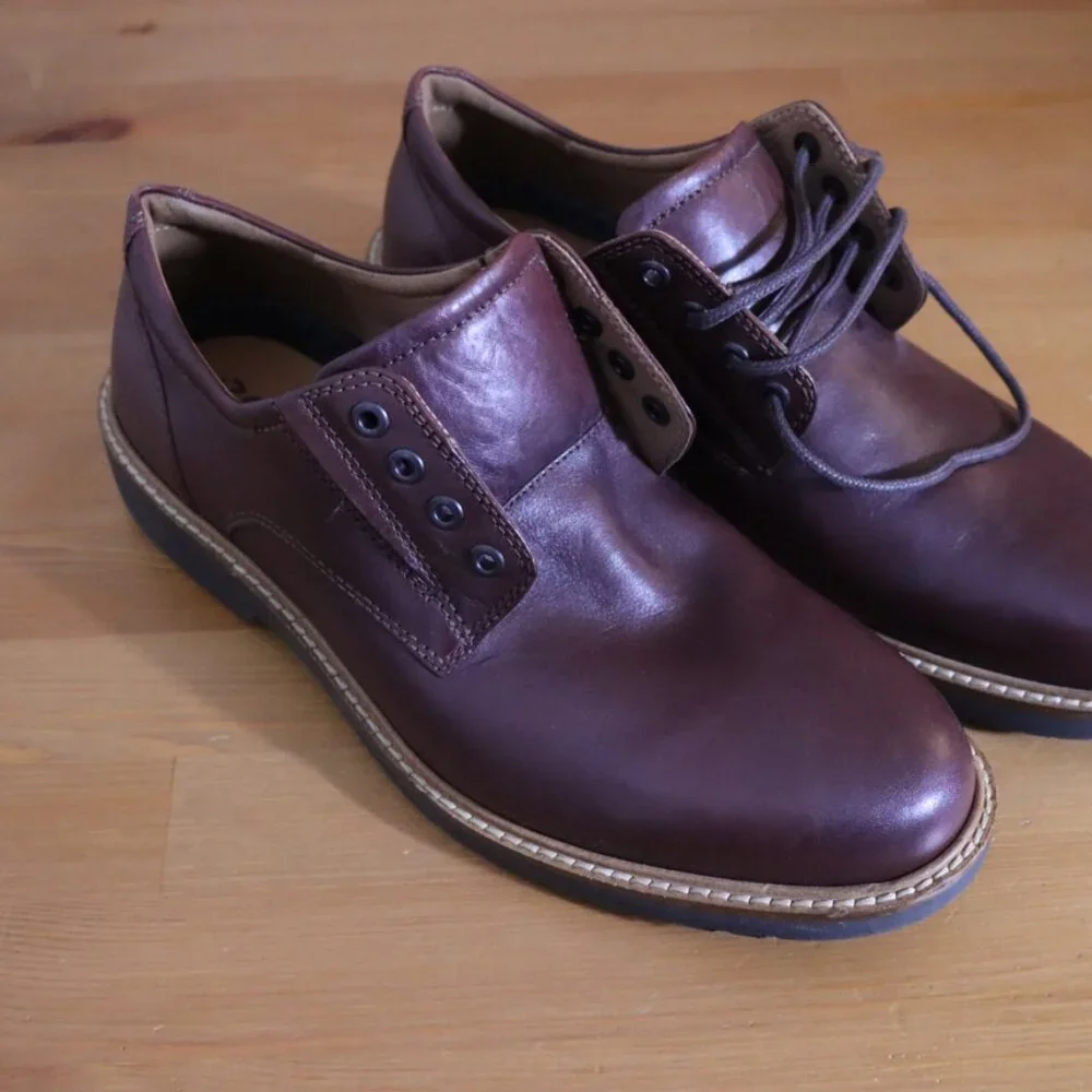 ECCO Ian Casual Tie Oxford Men’s Casual Shoes EU 44 US 10 Brown